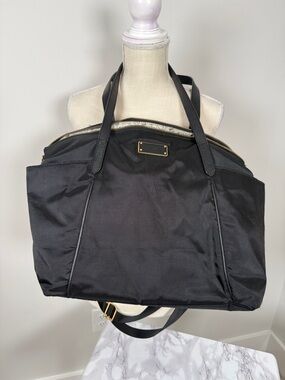 UGG Black Nylon Tote/Baby Bag with Gold Accent